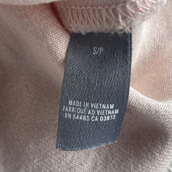 Aerie Tank Top Womens Small Pink Blush Raw Fringe Hem Crop Sleeveless Split Back - Picture 4 of 9